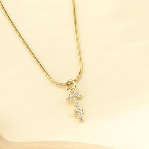 Image of SALTY Anti Tarnish Zodiac Sign Pendant Necklace for Women Men | Stylish Locket Neck Chain | Fashion Jewellery Accessories for Girls Boys | Minimal Jewelry | Ideal for Gifting | Gift for Diwali, Christmas, Marriage, Birthday
