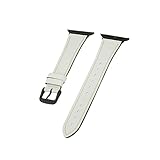 compatible with Apple Watch アップルウォッチ用 バンド ベルト エプソンレザーベルト クロカラント KUROCURRANT 44mm 45mm 46mm 49mm用 Series11/10/9/8/7/6/5/4/3/2/1/SE/SE2/Ultra/Ultra2/Ultra3に対応 ホワイト/パーツカラー ブラック