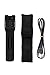 SABRE Stun Gun with LED Flashlight, Powerful Pain Inducing 1.820 µC Charge, 120 Lumens, Rechargeable Battery, Safety Switch, Includes Wrist Strap and Belt Holder, Black Stun Gun, 6.3