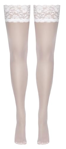 Cottelli Legwear Hold-up Bas pour femme White 5