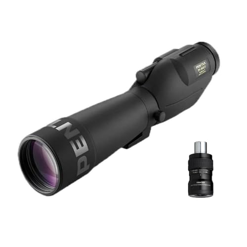 High-Precision Pentax PF-80ED 80mm Spotting Scope with Extra-Low Dispersion Glass - Ideal for Birdwatching and Target Practice, Compact and Versatile Bundle with SMC 8-24mm Zoom Eyepiece (2 Items) - Pentax