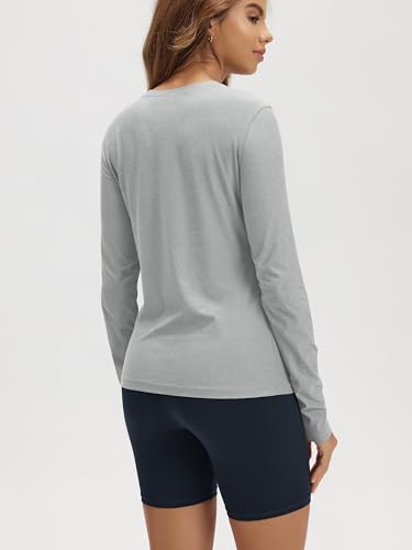 Image of ODODOS Women's Long Sleeve T-Shirt - Ultra Soft odSTRATUM Tech Performance Top UPF 50+ Breathable Crew Neck Pullover