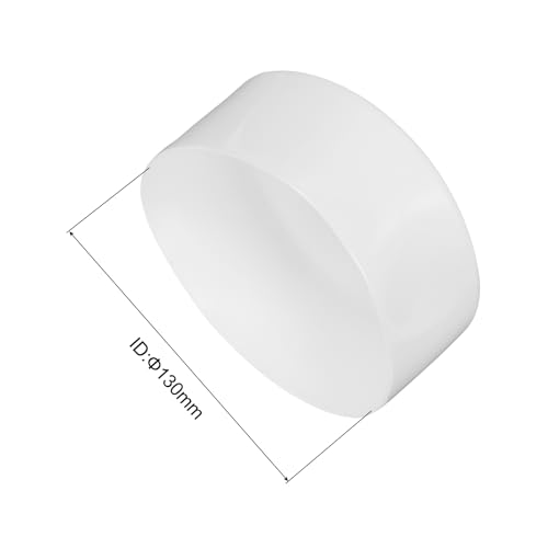 Image of uxcell 4pcs Rubber End Caps 5 1 /8 inch(130mm) ID Vinyl Round End Cap Cover Screw Thread Protectors White, 50mm Height