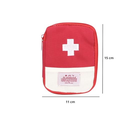 Necessaire de Primeiros Socorros Portátil - Bolsa de Remédios Compacta e Elegante para Viagens e Uso