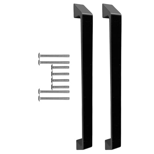 Metal Paslanmaz Alüminyum 192 mm Siyah 2 Adet Mutfak ve Banyo Dolabı Kapakları ve Çekmeceler için Kulp Mobilya Dolap Kulbu Mat