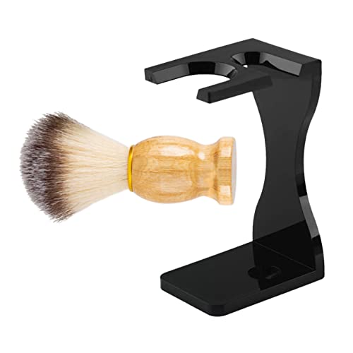 Healeved Deluxe Multifunctional Shaver Organizer Set Shaving Stand Set Shave Brush Stands for Shaving Brushes Beard Brush Holder Razor and Brush Storage St
