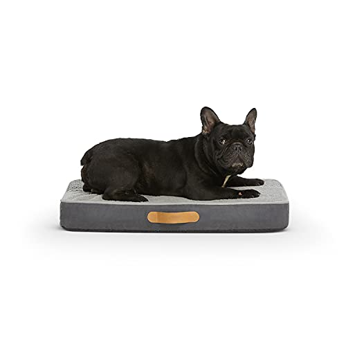 YANXUAN Dog Mat Memory Foam Chic Cat Bed, Double-Sided(Cooling Side & Massage Side), Water-Resistant, Machine Washable Cover, Pet Bed Mat, for Small,Medium & Large Dogs-Grey, Medium