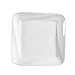 CAC China Princessquare Assiette creuse carrée en porcelaine Blanc, Porcelaine, Super blanc ; blanc brillant., 10-Inch