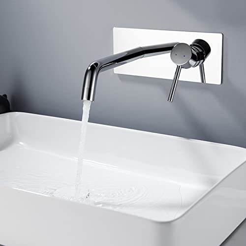 Robinet de salle de bain mural mitigeur laiton chrome évier
