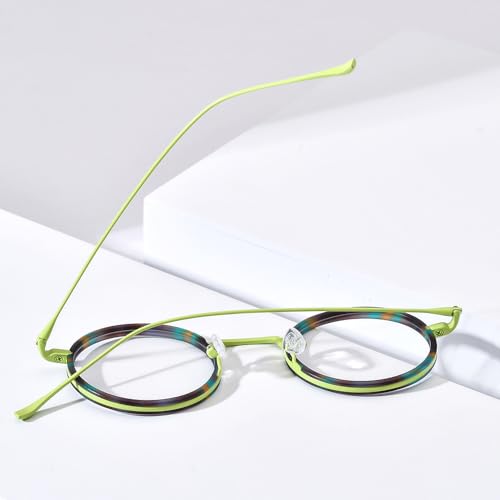 Image of FONEX Acetate Titanium Glasses Frame Men 2024 New Round Eyeglasses Spectacles Eyewear F85844