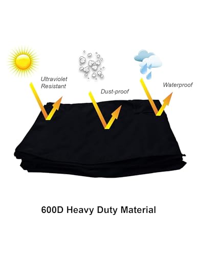 iBirdie Outdoor TV Cover 40 to 43 inch Weatherproof, Cover Size 39.5''L x 25''H, Waterproof for Outside Flat Screen 40 to 43 inch TV, Black, 600D Thick Fabric Screen Protector with Bottom