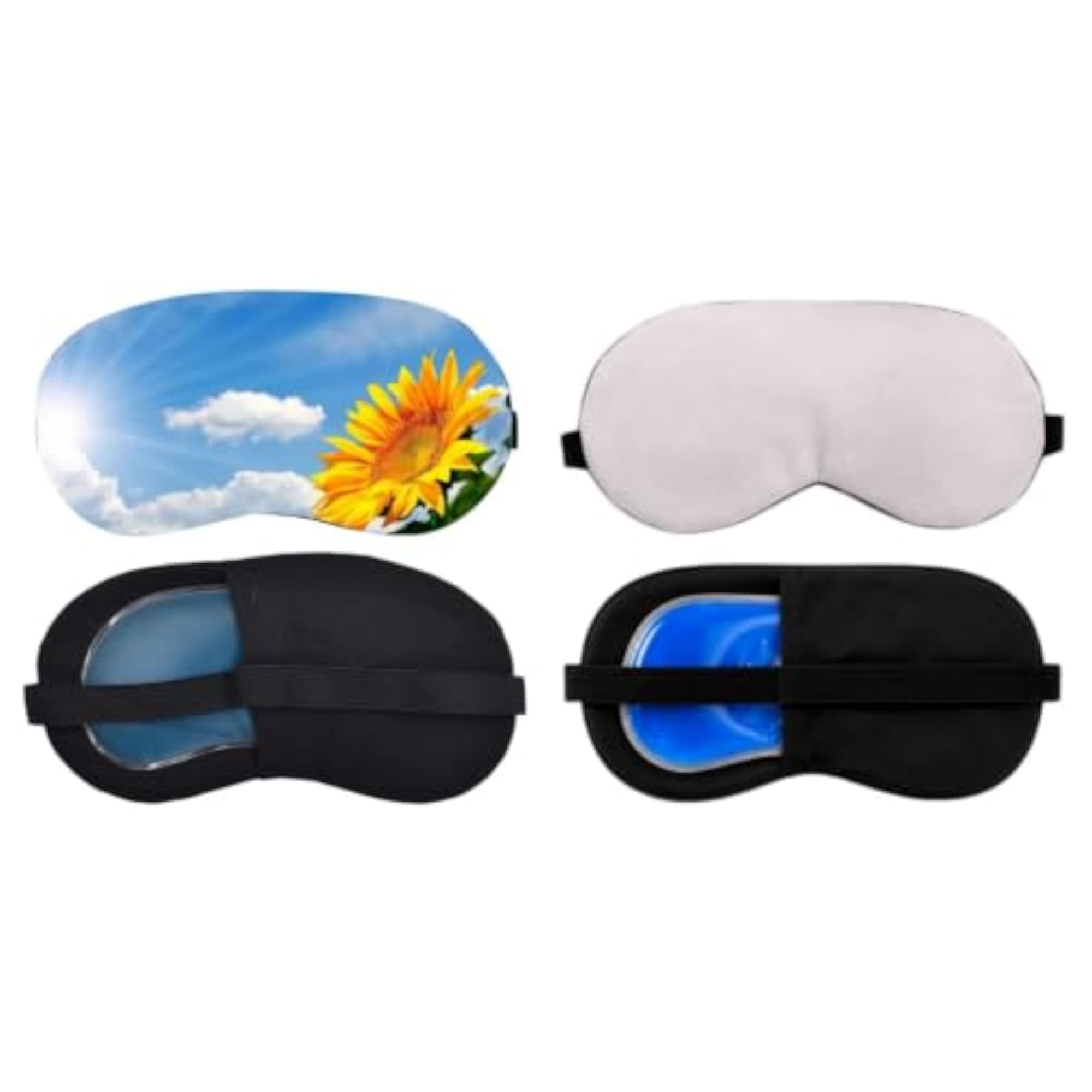 Sleeping Eye Mask Combo Pack of 2, Blue Sky Floral Print