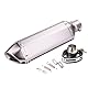 PACEWALKER 38-51mm 1.5-2Einlass Slip On Auspuff Schalldämpfer für Motorrad mit abnehmbaren DB Killer für Street Bike Motorrad Roller Yamaha Suzuki (Titan)