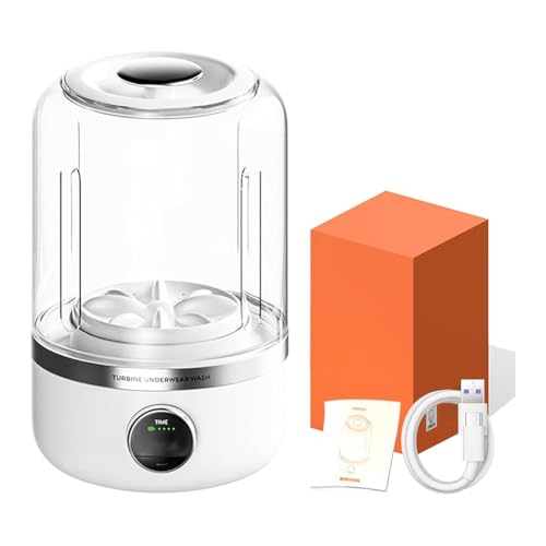 Fuhjythy Lavadora de Ropa Interior Ye02, Minilavadora Inalámbrica Recargable, Depósito para Ropa Interior, y Ropa de