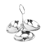 WNDUOKXH Elegante Servierschüsseln mit Ständer zum Servieren von Snacks zu Hause oder bei geselligen Anlässen im Freien. Servierschüssel aus Edelstahl, wiederverwendbar, mit Ständer für Gewürze und