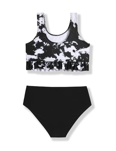 Image of Arshiner Girls Bikini Beach Swimwear 2 Piece Swimsuits Floral Printing Bathing Suits