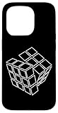 Rubik Rubix Rubic Cube Problem Solver Awesome Line Art Case for iPhone 15 Pro