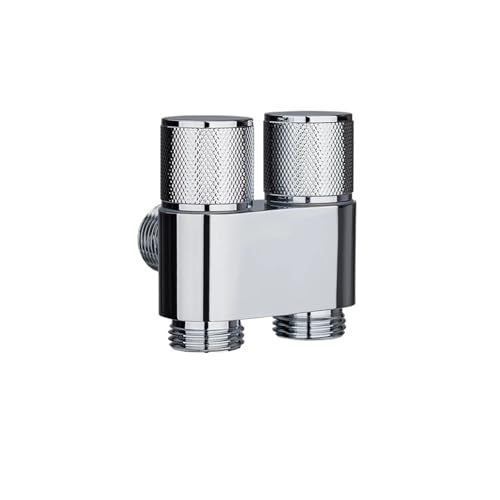 Valve d'angle en laiton ChromeStop pour double raccordement - 3