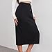 bawilom Womens Drawstring Maxi Skirt with Pockets Elastic High Waist A Line Long Sweat Skirts Trendy Fashion Outfits Clothes Black