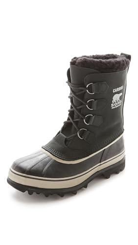 Sorel Caribou, Botas de Nieve para Hombre, Negro (Tusk 14), 44 EU