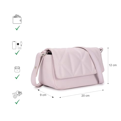 Image of Fastrack Puff Sling with Detachable Pouch | Faux-Leather Women's Handbags | Sling for Casual Carry