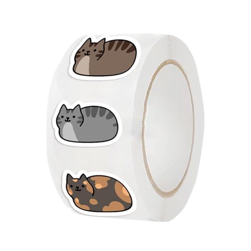 Pack D'autocollants Small Cat Meme - 500 Feuilles D'autocollants En Rouleau | Autocollants Pour Ordinateurs Portables, Bouteilles D'eau Pour Étudiants, Fête Scolaire, Bureau, Scrapbook, Ordinateur