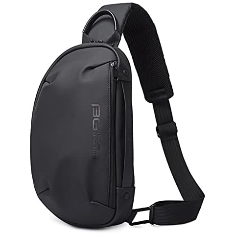 OZUKO Casual Sling bag, Shoulder Bag for Men Women Waterproof Crossbody Backpack Sling Backpack with USB Charging Port (Black) Cover
