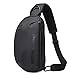 OZUKO Casual Sling Bag, Sac à Bandoulière Homme Sac Epaule Imperméable Sac de Poitrine avec Chargement USB pour Cyclisme, Aventure, Voyage,Sport (Noir)