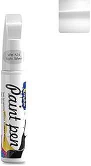 Touch Up Paint for Cars Paint Scratch Repair, Waterproof Auto Scratch Remover Pen (Light Silver)