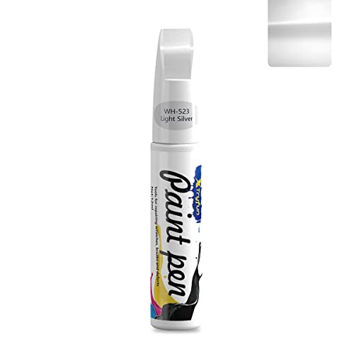 Touch Up Paint for Cars Paint Scratch Repair, Waterproof Auto Scratch Remover Pen (Light Silver)
