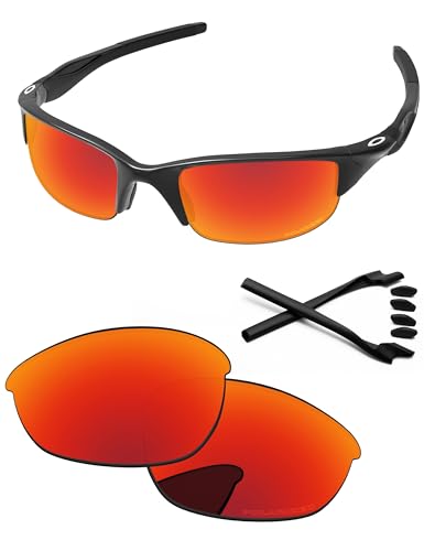 Image of Replacement Lenses & Rubber Kits for Oakley Half Jacket 2.0 OO9144 62mm - Precision Fit, UV Block, Impact Resistant