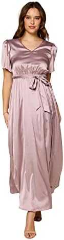 Jen Modest Long Satin Homecoming Dress, Semi-Formal Dress, LDS Modest  Bridesmaid Dress, Dusty Blue, Lavender, Blush Pink, Lavender, L: Buy Online  at Best Price in UAE - Amazon.ae