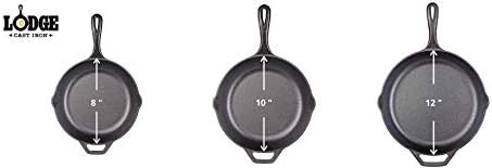Lodge Chef Collection 10 Inch Cast Iron Chef Style Skillet. Seasoned and Ready for the Stove, Grill or Campfire. Made from Quality Materials for a Lifetime of Sautéing, Baking, Frying and Grilling