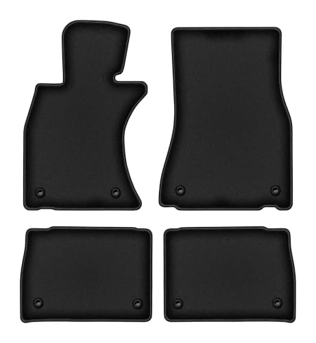 Tapis de sol velours premium Durban noir avec envers caoutchouc pour Lexus LS IV
