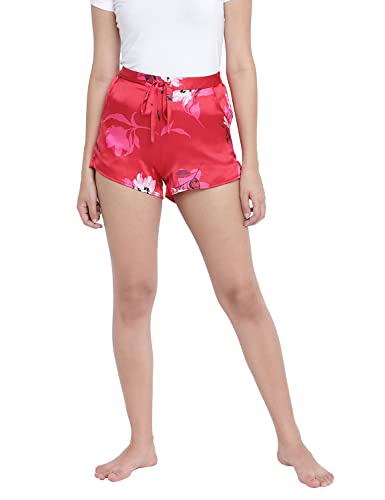 Image of oxolloxo Attractive red Floral Print Women Nightwear Shorts