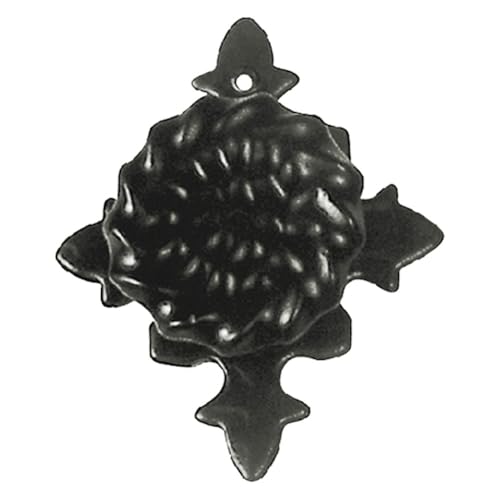 Pomolo Con Piastra In Ferro Battuto.