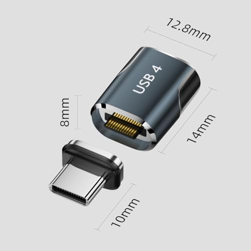 Image of ETZIN USB-C Magnetic Adapter - 1 Pack 240W USB-C Adapter with 80GB /s Transfer Speed, Compatible with Laptops, Tablets and Mobile Phones EPL-1555CC