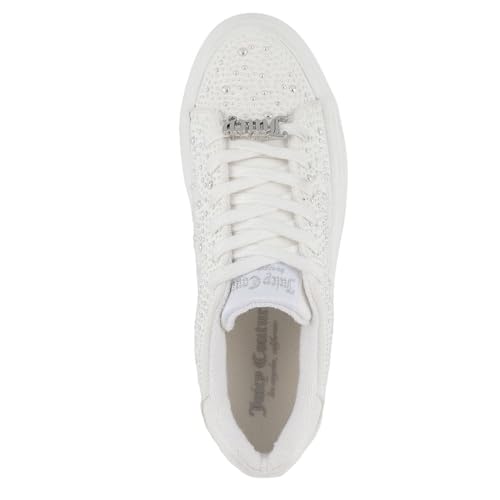 Juicy Couture Women's Classic Lace-Up & Sparkle Pearl Sneakers - Casual Chic, Bling, and Bedazzled4