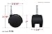 Shepherd Hardware 9418 2-Inch Office Chair Caster, Twin Wheel, 5/16-Inch Stem Diameter, 75-lb Load Capacity, Black, 2 Count (Pack of 1)