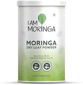 I AM MORINGA Moringa Powder 100 gm 100% Natural Drumstick Leaf Powder Good for Skin, Hair Healthy Plant based Protein Powder with No Chemicals and Preservatives