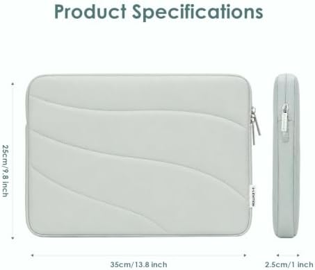 LENTION 14" Cloud Puffy Laptop Sleeve, Water-Resistant Shock-Absorbing Case — view 6