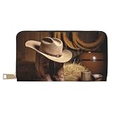 BWWHCCTI Cowboy Hat Western Boot Printed Long Wallet...