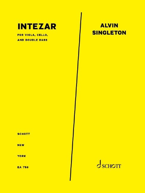 Intezar: for viola, cello and double bass. Viola, Violoncello und Kontrabass. Partitur und Stimmen.
