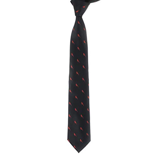 Mendepot Red Birds Pattern Necktie With Gift Box Northern Cardinal Pattern Tie #TOP1