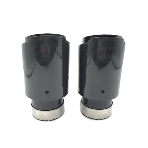 Tubo de escape deportivo de carbono brillante y acero negro para personalizar tu coche 4