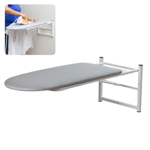Mesa de Passar Roupa Articulada Dobrável de Parede Branca