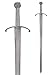 Battle-Merchant Mittelalterliches Schwert aus Stahl - 92,5 cm - Echt Metall