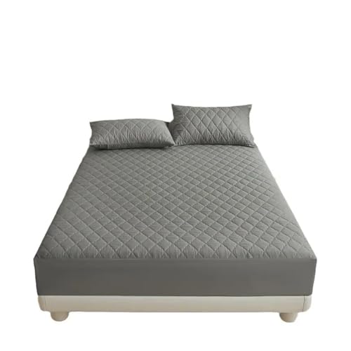 Protège-matelas respirant et imperméable pour lit double uni