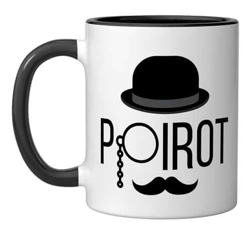 Taza de Cerámica POIROT Black/White 11 oz miniatura 1