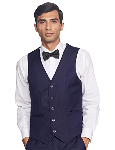 Image of Raymond Wool Blend Men's Full Sleeve Contemporary FIT Dark Blue Formal Suit